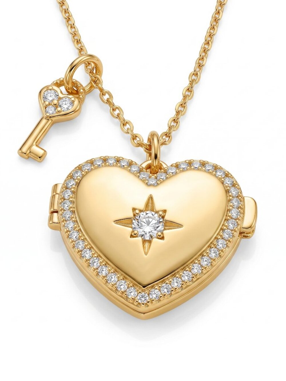 Gold Plated Heart Locket - Charmed Aroma Locket Necklaces Collection